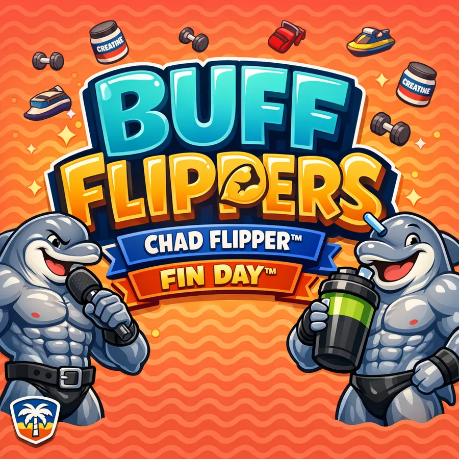 A game logo re-lettered as Buff Flippers, starring Chad Flipper